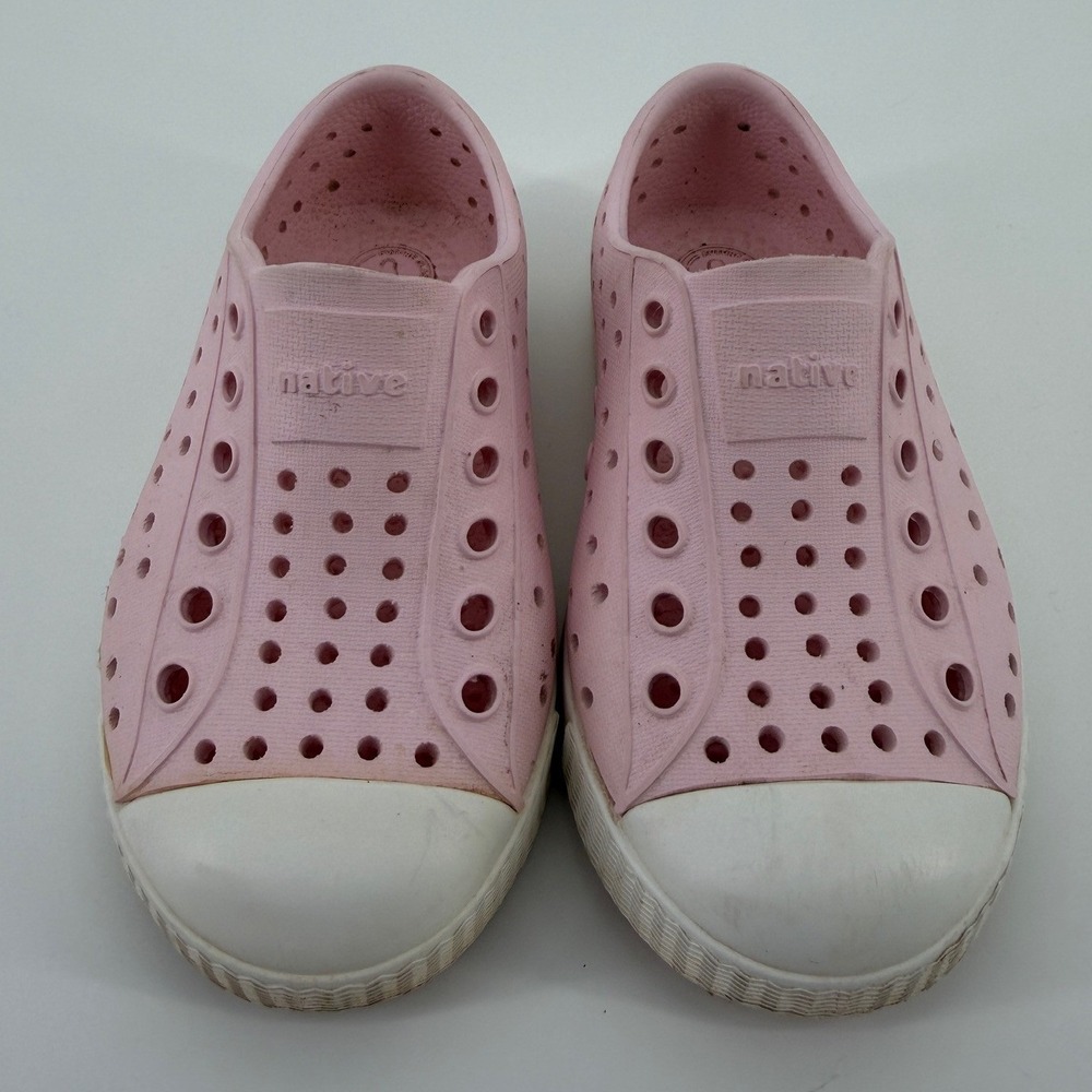 Native Jefferson Kids Pink Slip On Water Shoes Perforated EVA Sneakers Size C7
